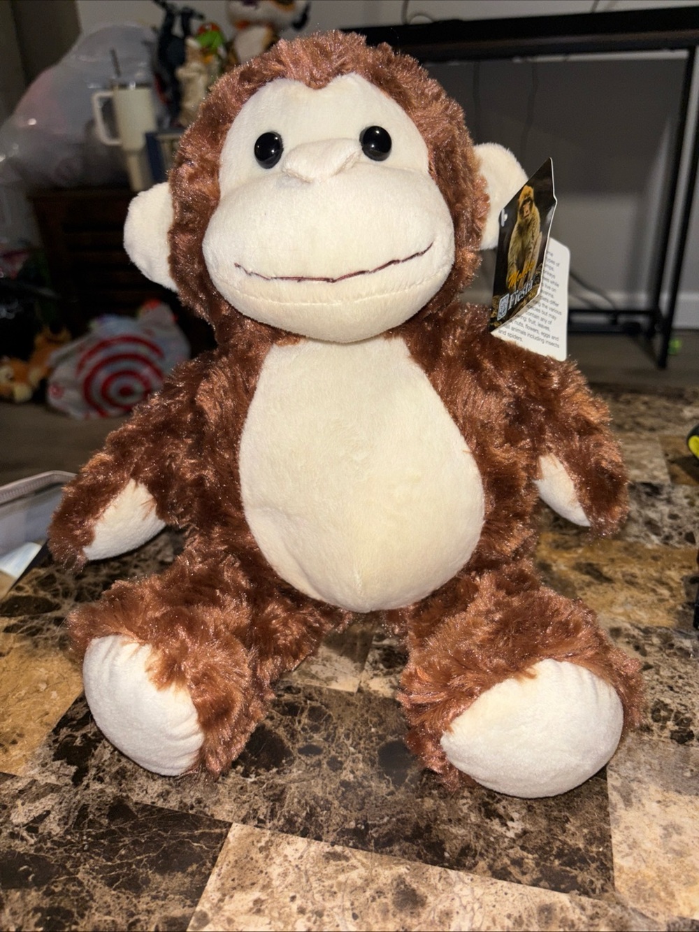 Fiesta Brown & Cream Monkey Plush Stuffed Animal